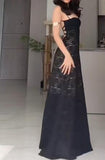 Bodycon Spaghetti Strap Chiffon Long Prom Dress Sexy Backless Evening Dress HZ1024