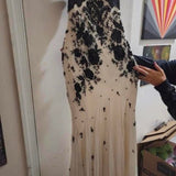Spaghetti Strap Chiffon Applique Long Prom Dresses Temperament Party Dresses HZ1024