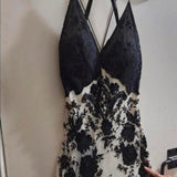 Spaghetti Strap Chiffon Applique Long Prom Dresses Temperament Party Dresses HZ1024
