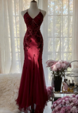 Spaghetti Strap Chiffon Applique Long Prom Dresses Temperament Party Dresses HZ1024