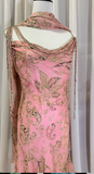 Fairytale Pink Spaghetti Straps Mermaid Evening Gowns Vintage Elegant Beaded Silk Long Prom Dress Guest Dresses HZ1024