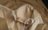 Gold Strapless Satin Long Prom Dress Simple Evening Dress HZ1024