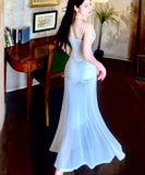 White Bodycon Dress Spaghetti Straps Prom Dress Graduation Prom Adult Ceremony Dress HZ1024