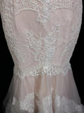 Pink Strapless Mermaid Tulle Lace Long Prom Dress Sweetheart Neckline Formal Dress HZ1024