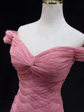 Mermaid Off-the-shoulder Tulle Long Prom Dress Adult Ceremony Dress HZ1024
