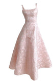 A-Line Vintage Butterfly Embroidered Satin Prom Dress Birthday HZ1024