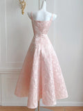 A-Line Vintage Butterfly Embroidered Satin Prom Dress Birthday HZ1024