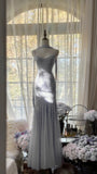 Spaghetti StrapsPurple Mermaid Wedding Guest Dresses Beaded Tulle Chiffon Long Prom Dresses HZ1024