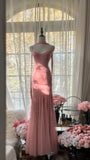 Spaghetti StrapsPurple Mermaid Wedding Guest Dresses Beaded Tulle Chiffon Long Prom Dresses HZ1024