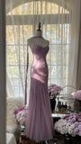 Spaghetti StrapsPurple Mermaid Wedding Guest Dresses Beaded Tulle Chiffon Long Prom Dresses HZ1024