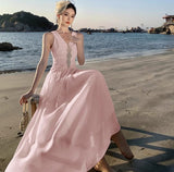 V-neck A-Line Cute Birthday Prom Dress HZ1024