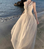 V-neck A-Line Cute Birthday Prom Dress HZ1024
