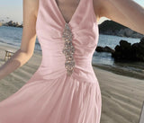 V-neck A-Line Cute Birthday Prom Dress HZ1024