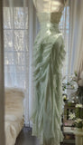 Sheath Spaghetti Strap Ruffled Prom Dress with Beading Evening Dress HZ1024