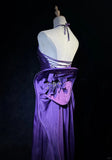 Spaghetti Strap Satin Prom Dress Backless Evening Gown HZ1024