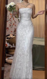 Elegant Spaghetti Strap Mermaid Long Prom Dress Simple Wedding Party Dress HZ1024