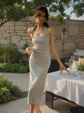 style backless halter neck dress HZ1024