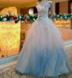 Color Strapless Tulle A-Line Long Birthday Ball Dress Beautiful Wedding Dress HZ1024