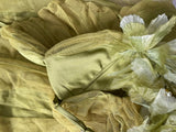 Olive Green Spaghetti Strap Tulle Long Prom Dress Sweet Birthday Evening Dress HZ1024