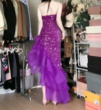 Mermaid Sequined Strapless Tulle Evening HZ1024