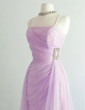 Pink Spaghetti Strap Tulle Short Prom Dress Homecoming Dress HZ1024