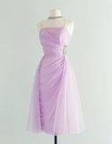 Pink Spaghetti Strap Tulle Short Prom Dress Homecoming Dress HZ1024