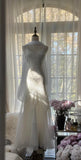 White Spaghetti Strap Mermaid Tulle Sequined Ball Dress Birthday Dress HZ1024