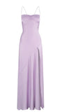 Lilac Dresses Gowns Evening Dresses Spaghetti Straps Long Prom Dress Satin Formal Party Dress HZ1024