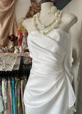 Elegant Sheath Strapless Chiffon Prom Dress Birthday Dress HZ1024