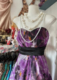 Printed A-Line Temperament Sweetheart Neck Backless Party Dress Strapless Birthday HZ1024