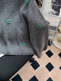 embroidered flower long sleeve sweater HZ1024