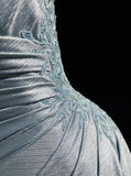 Spaghetti Strap Mermaid Glitter Satin Long Prom Backless Applique Evening Gown Simple Wedding Dress HZ1024
