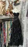 Temperament Sweetheart Neck Mermaid Satin Prom Dress Birthday Dress Formal Evening Dress HZ1024