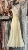 A-Line Light Yellow Lace Strapless Prom Dress Cute Birthday Party Dress HZ1024