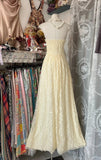 A-Line Light Yellow Lace Strapless Prom Dress Cute Birthday Party Dress HZ1024
