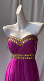 Sweetheart Neckline Retro Chiffon Ball gown Bright Bridesmaid Dress HZ1024