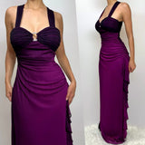 dresses under $160||Elegant Gradient Navy Blue Sheath Spaghetti Straps Sparkling Chiffon Prom Dress for Party HZ1024