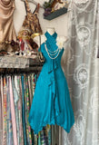 A-line Halter Satin Prom Dress Sexy Sleeveless Party Dress HZ1024