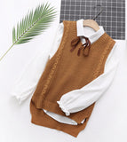 Preppy Sleeveless Sweater HZ1024