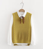 Preppy Sleeveless Sweater HZ1024