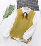 Preppy Sleeveless Sweater HZ1024