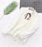 Preppy Sleeveless Sweater HZ1024