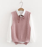 Preppy Sleeveless Sweater HZ1024