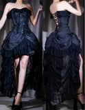 Personality Lace A-Line Strapless Prom Dress Birthday HZ1024