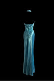 Blue Halter Mermaid Backless Long Prom Dress Gorgeous Formal Evening Dress HZ1024