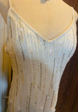 Retro Glam Mermaid Gown ¨C Sparkling ??Beaded,Sequins White Chiffon Prom Dress for Formal Events & HZ1024