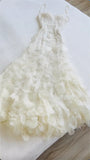 Retro Glam Mermaid Gown ¨C Sparkling ??Beaded,Sequins White Chiffon Prom Dress for Formal Events & HZ1024