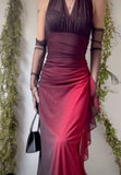 Green Formal Dresses, V-neck Sheath Glitter Birthday Dresses, Chiffon Retro Backless Party Dresses HZ1024