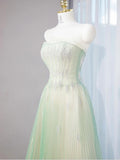 Fairy Style Ball Gown for Birthday&Quinceanera-Sparkling Diamond A-line Tulle Evening Dress HZ1024