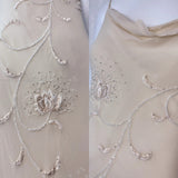 Fairytale White Chiffon Short Prom Dress Vintage Applique Beading Party Dresses HZ1024